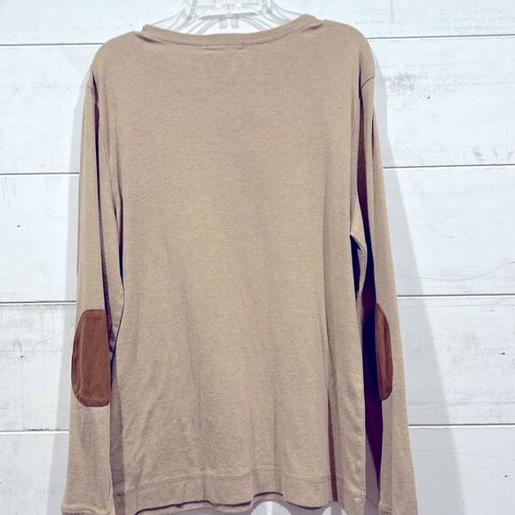Women’s Ralph Lauren Jean’s Tan Long Sleeve Shirt - XL - EUC - Picture 4 of 5